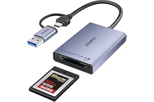 Czytnik kart BENFEI CFexpress typu B z USB 3.2 (Gen 2) 10 Gb/s, adapterem CFexpress 2 w 1 typu B USB-C i USB-A, kompatybilny z systemami Windows/Mac/Linux/Android (nie dla karty XQD)