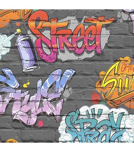 Runa Art Wallpaper 396 X 280 Cm Graffiti Street Art Non-Woven