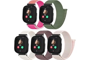 chinbersky 5 stycken nylonloop-armband kompatibelt med Xplora X6 Play/Anio 6-armband, barnsmartklocka, kardborreband, flickor, pojkar, justerbart flätat tygband för Xplora X6/X6Pro/Anio 6