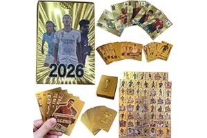 JULI Football Star Cards, 55Pcs Gold Foil 2026 Champions Premier League Collectible Football cards, Euro Footballs Cards, Top Card for Collectors, Kids, Fans & Supporters, Great Gift