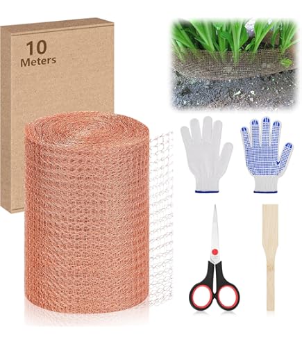 Grillage Cuivre Anti Escargots 10m X 12.7cm - Protection Jardin Potager - Filet Rongeurs Réutilisable