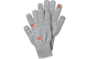 MEATER Guantes de barbacoa resistentes al calor, guantes de parrilla de primera calidad para ahumar, horno, cocinar y hornear, antideslizantes, protección de altas temperaturas, puños extralargos