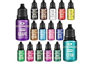 VIBRANDYE Lebensmittelfarbe - 16 x 10ml Lebendige Lebensmittel Farben zum Backen, Kuchen Dekorieren, Zuckerguss, Kekse, Fondant und Macaron - Flüssige Food Coloring für die DIY Seifenherstellung und Basteln