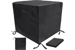 MEEYI Abdeckung für Gartenmöbel 60x60x60cm Gartenmöbel Abdeckung Schutzhülle Sitzgarnituren Gartentische und Möbelsets Wasserdicht Winddicht 420D Oxford mit Zugkordel Belüftungsöffnungen Aufbewahrungstasche