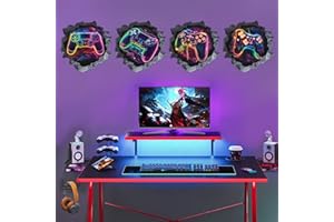 ANHUIB 3D Gaming Wall Sticker for Boys Bedroom, Gamer Zone Accessories, Vinyl Decal, Game Room Art Decals for Xbox