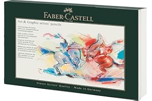 Faber-Castell 210008 - Art & Graphic Set, 36 pièces, avec crayons de couleur Polychromos, crayons Graphite Matt et Castell 9000