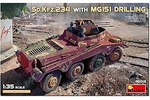 MiniArt 40014 1:35 Dt. Sd.Kfz.234 m. MG151 Drilling – riproduzione fedele del modellismo, kit di costruzione in plastica, artigianato, hobby, incollaggio, modellismo, assemblaggio