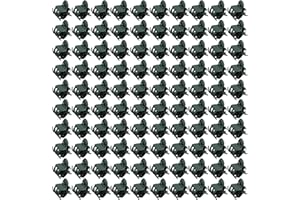 aghoer 100 mollette per orchidee, clip per piante in plastica, clip per piante da giardino, mini clip per orchidee, clip in rattan, per mantenere piante, verde scuro