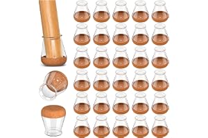PISAO 32 Stycken Runda Transparenta Stolbenskydd(Passform: 14–20 mm)