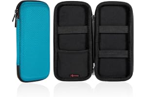 FINPAC Piórnik z twardego tworzywa EVA, odporny na uderzenia, do biura, szkoły, turkusowy, L, Piórnik