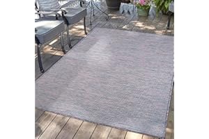 carpet city Tappeto da esterno per terrazze, resistente alle intemperie, 140 x 200 cm, tappeto da balcone blu e rosa mélange, tappeto per interni ed esterni, per veranda, giardino, cucina, bagno o