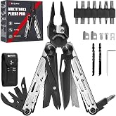 Bibury Multitools, Multitool Folding Pliers with Upgraded Scissors and Screwdriver Set, Professional Stainless Steel Multi-To