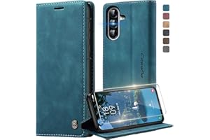 Deisyzy Handyhülle Kompatibel mit Samsung Galaxy A56 5G/4G Hülle mit Schutzfolie, Kartenfach Standfunktion Schutzhülle, Premium PU Leder Magnet Klappbar Klapphülle Flip Case für Samsung A56 5G- Blau