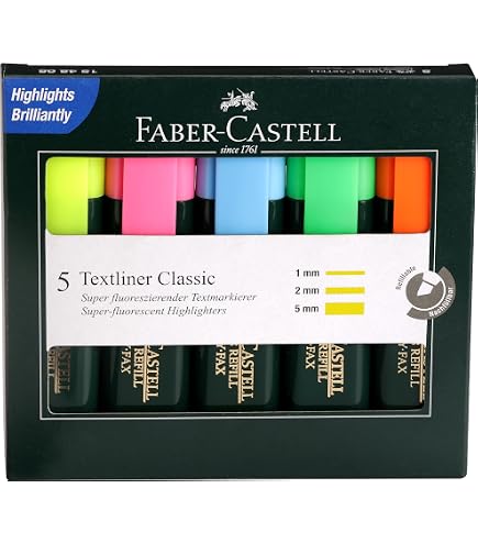 Pennarelli Per Lavagna Bianca Faber-Castell – Confezione Da 4 Assortiti – Punta Larga 2,5 Mm – Ricaricabili