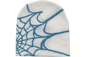 KASHYKE Y2k Beanie Mütze Herren Damen Teenager Y2k Cap Winter Knit Skater Beanie Mütze Hip Hop Strickmützen Baumwolle Spider MEA Culpa Printed Y2k Beanie Cap Hat Pink Harajuku Fashion