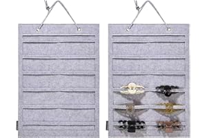 ZILLARY 2 Pcs Organizador De Pinzas Colgantes, Organizador De Clips De Garra Grande, Soporte Para Lazos Fieltro, Pinza Para El Pelo Soporte De Exhibición, Adecuado Para Pinzas De Pelo, Adornos De Gafas De Sol