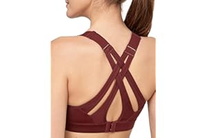 Yvette Reggiseno Sportivo Cinghie Regolabili Forte Sostegno Spalline Incrociate sul Retro Plus per Ginnastica Corsa Jogging Yoga