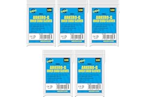 Arkero-G 500 Precise Fit Inner Sleeves Small (japanische Größe) - durchsichtige Kartenhüllen speziell für Yu-Gi-Oh! Karten 5 Packungen