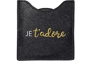 Draeger - Specchio rotondo con scritta "Je t'adore", ideale come regalo di compleanno, per tutte le occasioni, dimensioni: 8,5 cm x 8 cm