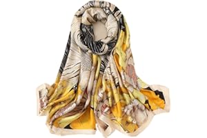 WEIGEER Silk Scarf Women Sciarpa di seta da donna, scialle fazzoletto per lunga sciarpa leggera, da spiaggia, cintura vintage scialle Christmas Decorations Scarf Belt Butterfly Shawl