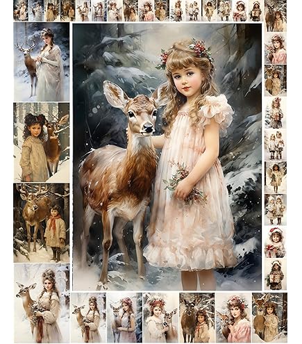 Decoupage-Papier Set Sommerwolken - 24 Blatt 15,2x15,2 Cm, Aquarell-Vintage Design