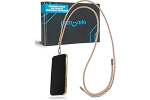 pamindo Chaîne pour téléphone Portable - Pratique pour Porter en bandoulière - Bande pour Smartphone avec plaquette d'insertion - chaîne Universelle pour Portable - Rainbow