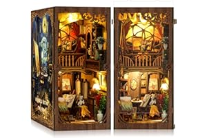 CRIOLPO Kit Book Nook DIY per Adulti - Casa in Miniatura con Luci LED da Montare, Modellismo 3D Creativo per Decorare Librerie - Regalo Originale per Appassionati di Fai da Te