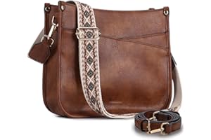 VX VONXURY Bolso Bandolera Mujer de Cuero PU Bolso Mujer para 2 Correas Ajustable Bolso Hombro Mujer para Diario Trabajo