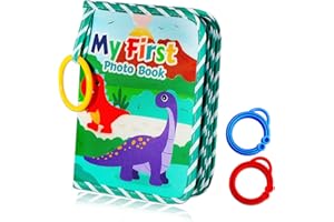 GOBIUFY Baby Photo Album,First Year Memory Album Dinosaur Baby Memory Books Babies Photo Book Albums My First Year Photo Album Soft Cloth Album for Family Newborns Toddlers Babies Shower