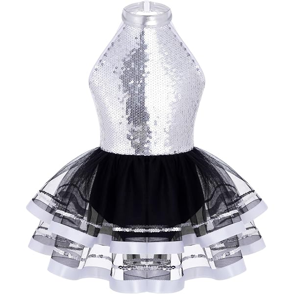 Tenue Danse Enfant Pailletée - Haut Et Jupe-Culotte Pour Jazz, Gymnastique, 4-16 Ans