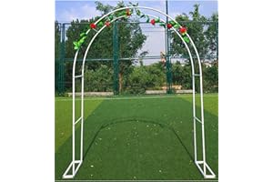 DJZZ Torbogen für Hochzeit Weiss Rankhilfe Rosenbogen Metall Gartenbogen Pergola Verzinkt Rankgitter für Rosen Kletterpflanzen 200cm 160cm 80cm 350cm 300cm breit (Größe : B160 x H220cm)
