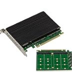 Carte contrôleur PCIe 3.0 16x pour 4 SSD M.2 NVMe M Key (M2 NGFF