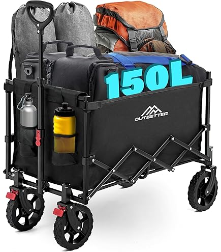 Folding Shopping Cart With Wheels Berry 100KG Garden Trolley