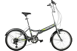 Dallingridge Scout 20" Folding City Commuter Bicycle, 6 Speed - Gloss Graphite