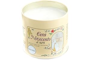CERA NOVECENTO Cera d'Api, Neutra, 500 ml Cera in pasta universale per mobili in legno ma anche pietra, marmo,metallo, cuoio.