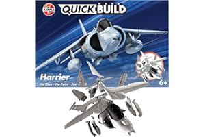 Airfix QUICKBUILD Model Aircraft Kits - J6009 Harrier Model Building Kit for Kids 6+, Construction Plane Toys for Boys & Girls - Fighter Jet Planes & Toy Aeroplane Sets, Plane Enthusiast Gifts