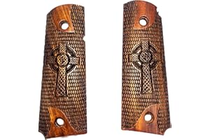 warreplica WWII US M1911 / 1911 .45 Empuñaduras de Pistola de Madera Cruz Celta - Reproducción