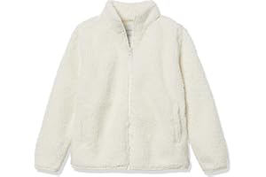 Amazon Essentials Mädchen Sherpa-Fleecejacke mit durchgehendem Reißverschluss