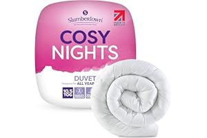 Slumberdown Cosy Nights Single Duvet 10.5 Tog - Soft & Breathable All Year-Round Single Quilt for Summer, Autumn & Winter | UK-Made, Non-Allergenic & Washable (135 x 200cm)