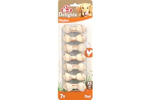 8in1 Ossi di pollo XS, con gustosa pelle di manzo e delizioso petto di pollo, 7 pezzi