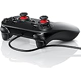 CSL - Gamepad für PC - X Controller mit Direct-Input X-Input - Dual Vibration - Turbo-Funktion - Plug and Play - LED-Anzeige