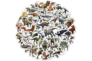 KADERAS 50 jurajskich dinozaurów naklejki dla dzieci, graffiti, winylowe naklejki na laptopa, rower, deskorolka, walizka
