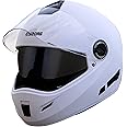 Steelbird Rox Cyborg ISI Certified Full Face Helmet for Men and Women with Inner Smoke Sun Shield and Outer Clear Visor