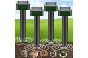 BOJYS 4 Pezzi Scaccia Talpe Ultrasuoni Solare, Repellentes Solare per Talpes, Sola re Repellente Zanzare, Repellent Talpes Ultrasuoni, IP65 Impermeabile Scaccia Talpe, Dissuasori per Anti Talpes, Gophe