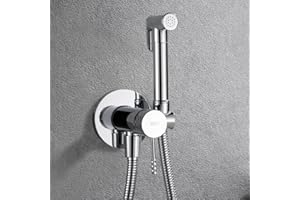 NOLUXA IMEX - Grifo Bidet para WC Empotrado | Ducha para Water con Agua Fria y Caliente | Ducha Higiénica para Inodoro con Rociador Bidet | Griferia Sustituto de Bidet | Serie Génova | Color Cromado