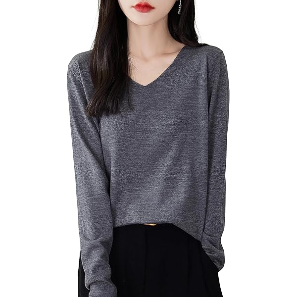 Chanyarn 100% merinowol shirt dames basislaag V-hals Chanyarn 100% merinowol shirt dames basislaag V-hals