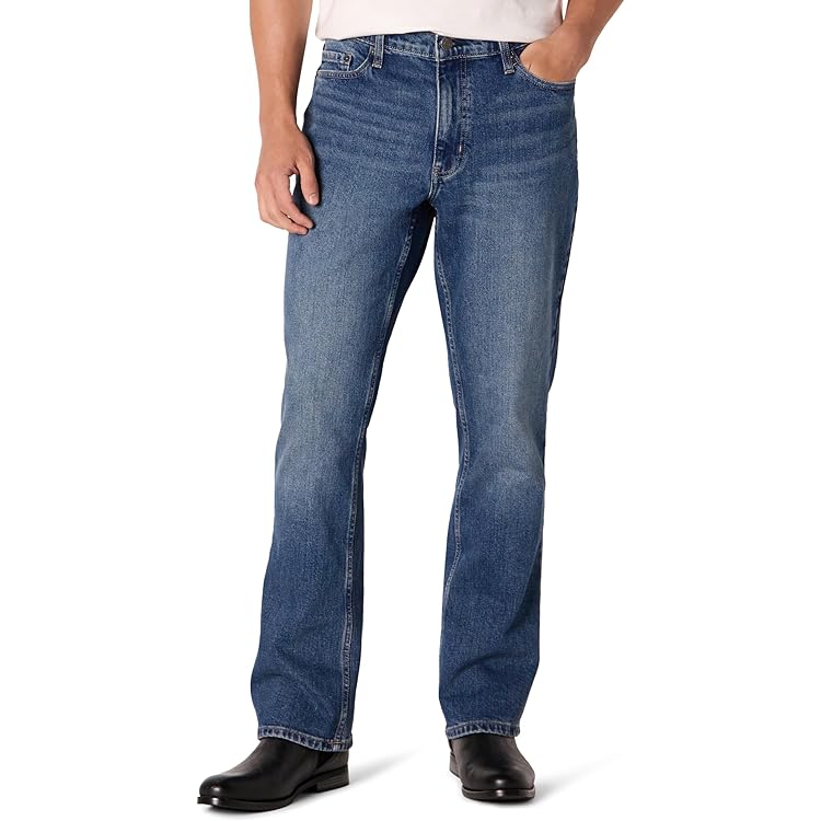 Essentials Heren Straight-fit Stretch Bootcut Jean ,Lichtwasbaar ,38W / 28L