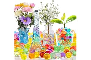 DEVENIRRICHE 10000 Water Beads, Multicolored Jelly Water Gems Water Gel Jelly Balls Vase Filler Beads for Floating Candles Making, Wedding Party Decoration Centerpiece, Festive Floral Decoration Flower Arrangement