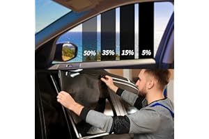 NewL Window Tint Film Privacy Protection Heat & UV Block Scratch Resistant Tint Film Self-Adhesive DIY Installation Durable Car Windscreen Sunshade Rolls (35% Vlt, 50cm x 300cm)
