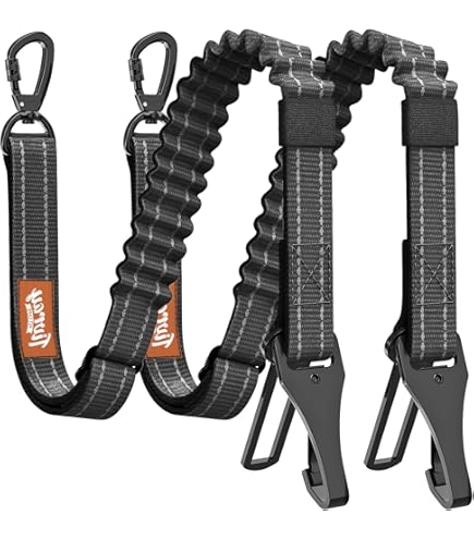 DVEDO 2-in-1 Hundesicherheitsgurt Fürs Auto – 2 Stück, Mit Bungee-Puffer, Verstellbar & Stoßfest Für Alle Fahrzeuge